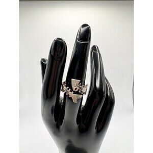 Sterling Silver 925 Fish Bone Wrap Around Ring Sz 6 2.6g